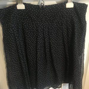Navy polka dot skirt